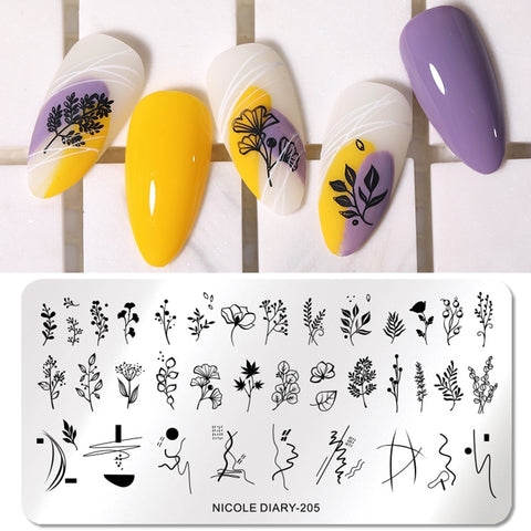 New Flower Stripe Design Stamping Plates