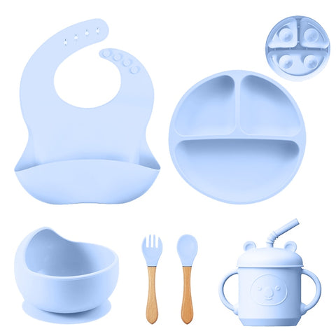 Baby Silicone Plate Spoon Set