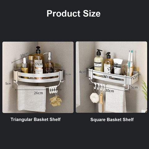 Aluminum Shower Corner Caddy Storage Shelf