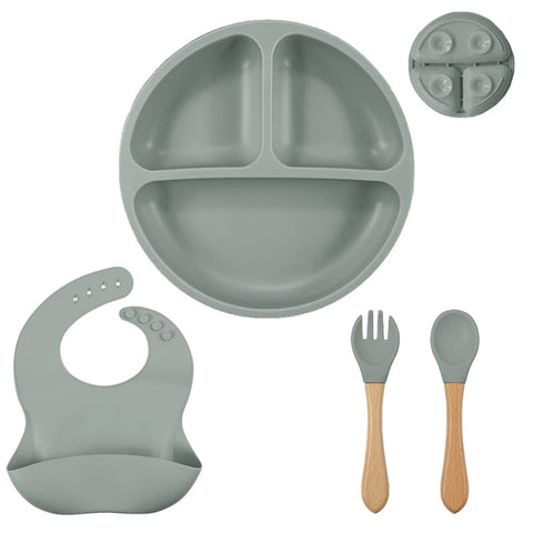 Baby Silicone Plate Spoon Set