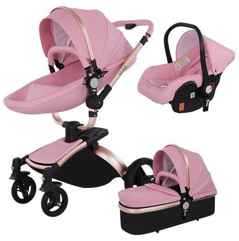 Newborn Carriage PU leather High Landscape Stroller