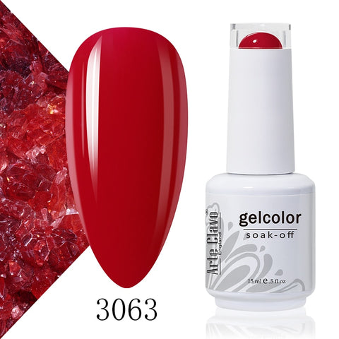 15ml Rose Red Color Series Gel Nail Polish