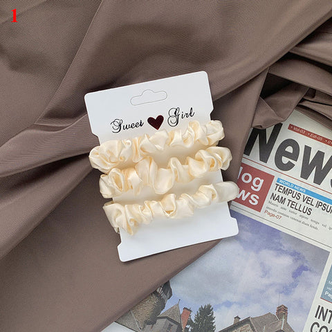 Women Silk Scrunchie Elastic Multicolor Hair Band
