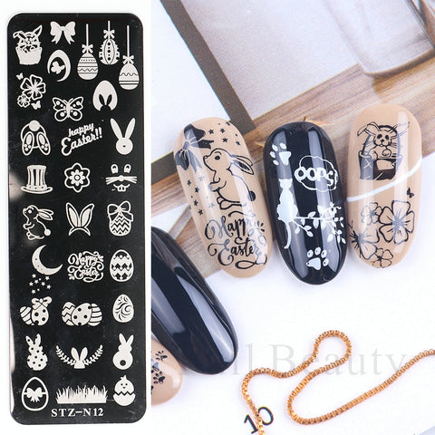 New Nail Charm Mold Stencil Tools