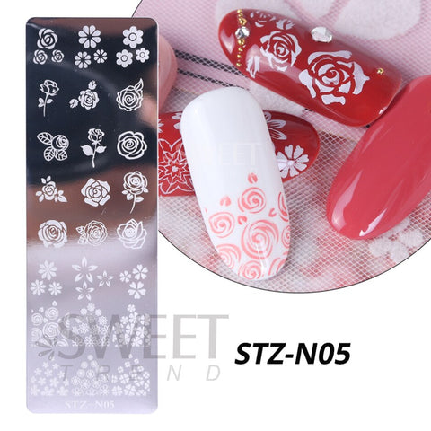 New Plam Tree Nail Stamping Plates