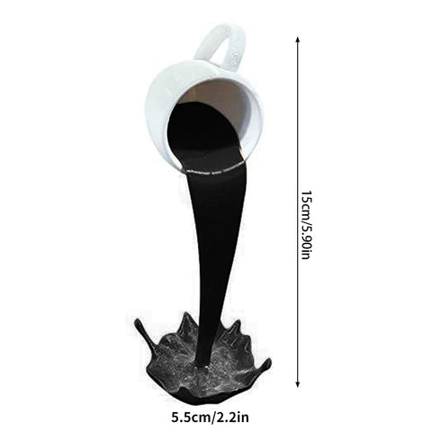 New Resin Statues Floating Coffee Cup Art