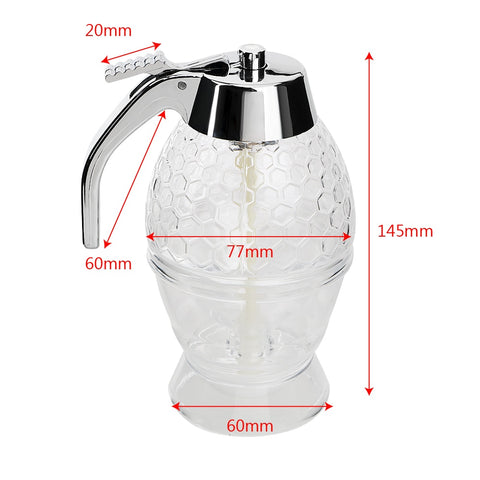 Honey Jar Container Bee Drip Dispenser