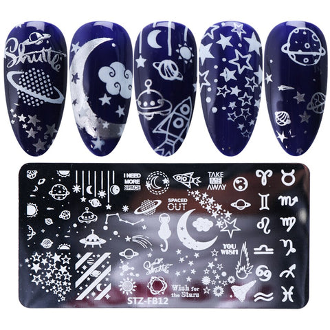 New Nail Stamping Lace Petals
