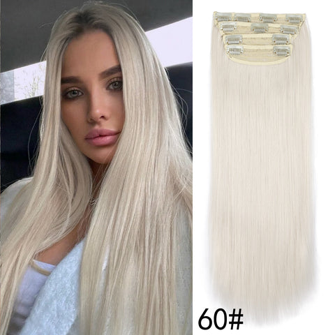 4Pcs/Set 20Inch Synthetic Hair Clip