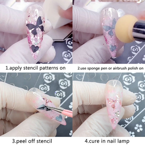 New Heart Butterfly Star Nail Stickers