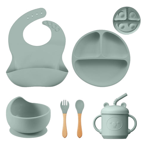 Baby Silicone Plate Spoon Set