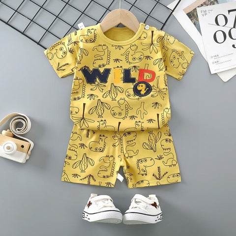 Kids Summer Disney Mickey Mouse Sport Clothing