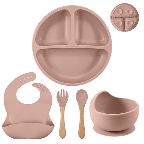 Baby Silicone Plate Spoon Set
