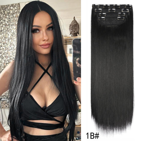 4Pcs/Set 20Inch Synthetic Hair Clip