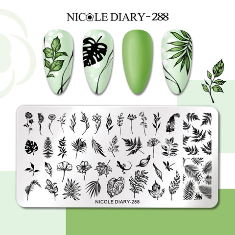 Nails Leaf Flower Manicure Decor