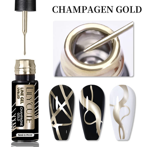 5ml Metallic Painting Liner Gel Polish