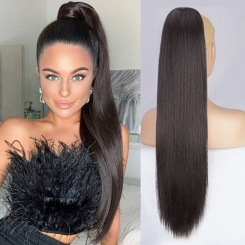 30inch Synthetic Drawstring Ponytail  Clip