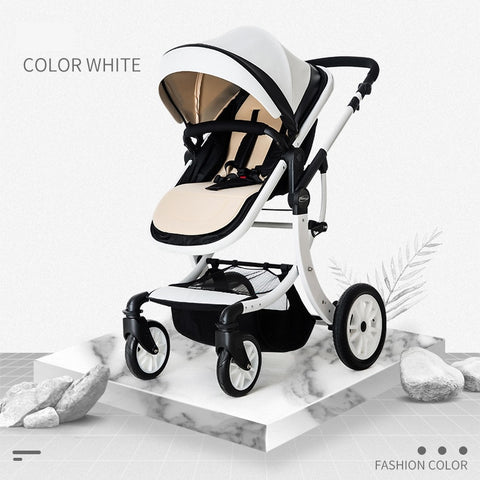 New Leather 2 in 1 Baby Stroller