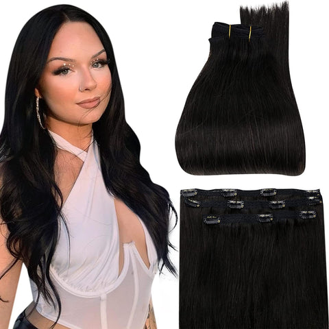 New Full Shine 50 Grams Clip in Hair Extensions