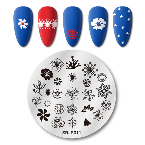 New Square Round Nail Stamping Plates