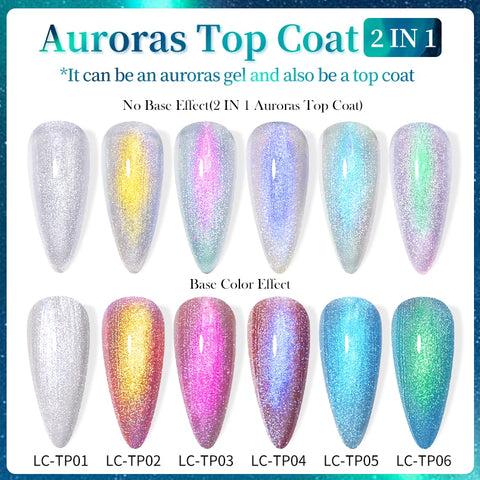 7ML Aurora Top Coat Sparking Aurora Gel Nail Polish