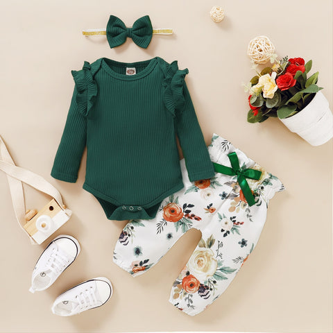 3Pcs Baby Girl Clothes Set