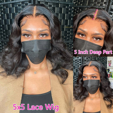 13x4 Transparent Lace Frontal Wig Brazilian Human Hair