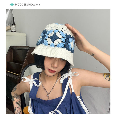 2023 Flower Crochet Bucket Hat