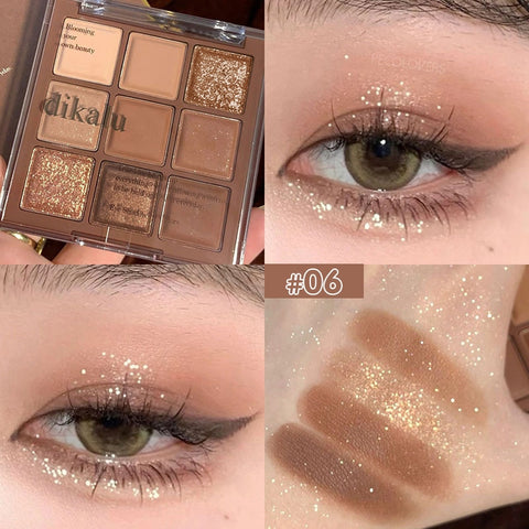 New 9 Colors Glitter Eyeshadow