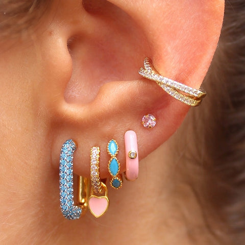 New Women Hoop Dangle Earrings