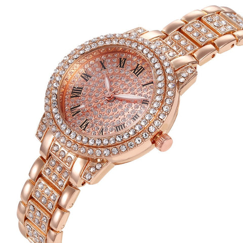 Women Luxury Diamond Steel Watches