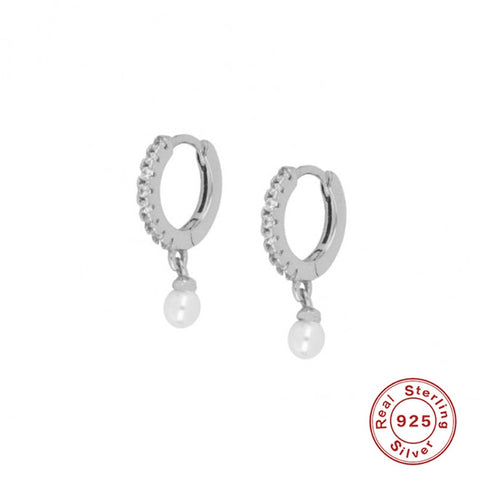 925 Sterling Silver Pearls Earrings
