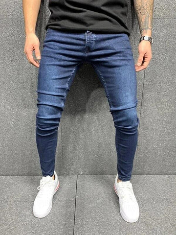 Men Fashion Street Style Ripped Skinny Jeans