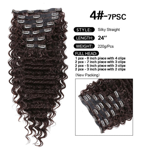 New Synthetic Curly Clip-In Hair Extensions