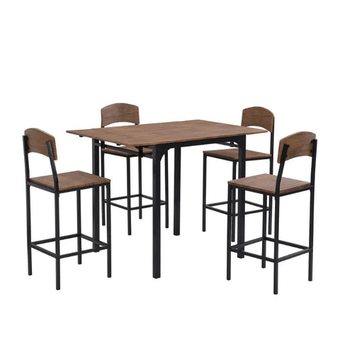 5-piece Farmhouse Kitchen Dining Table and Chair Set