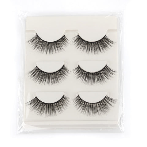 3/5 Pairs Faux Mink Lashes Reusable False Eyelashes