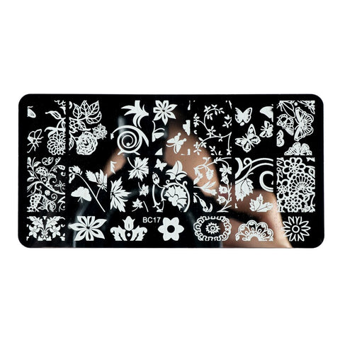 New Nail Stamping Lace Petals