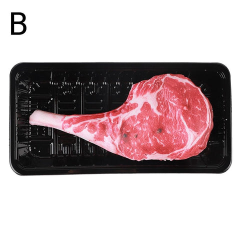 Pet Squeaky Steak Shape Chew Toy
