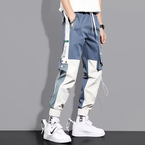 Men Ribbons Harem Jogging Pants