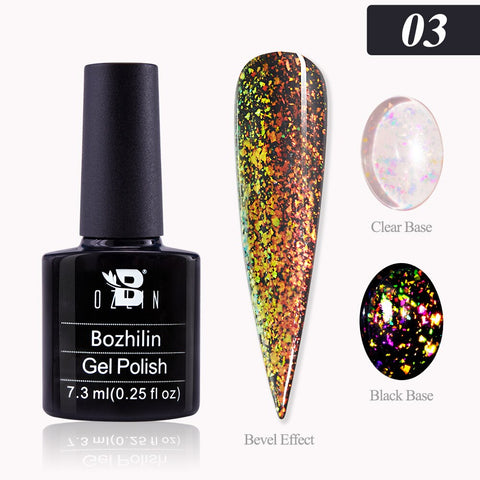 New Chameleon Flake Gel Nail Polish
