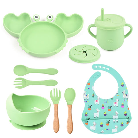 9Pcs Baby Silicone Non-Slip Set