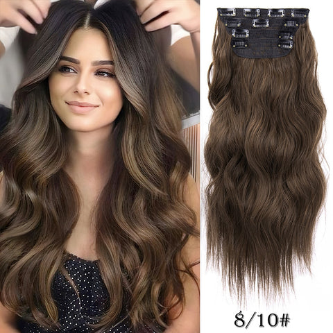 4Pcs/Set 20Inch Synthetic Hair Clip