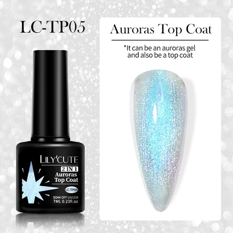 7ML Aurora Top Coat Sparking Aurora Gel Nail Polish