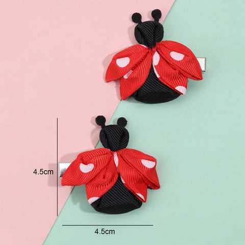 Kawaii Ladybug Hair Clips