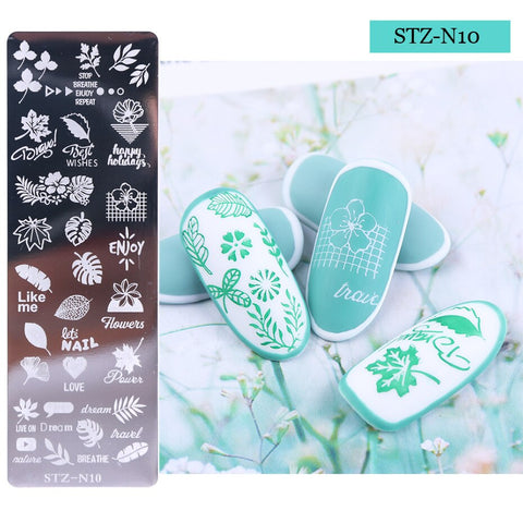 New Nail Stamping Lace Petals
