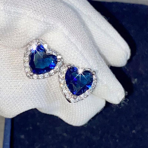 Heart Rings for Women Silver Color Wedding Engagement Bridal Jewelry Cubic Zirconia Stone