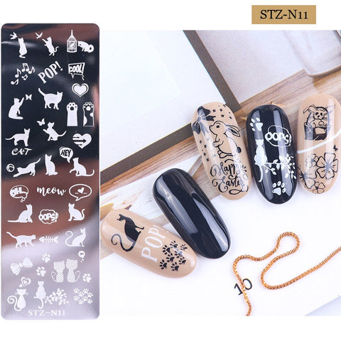 New Nail Stamping Lace Petals