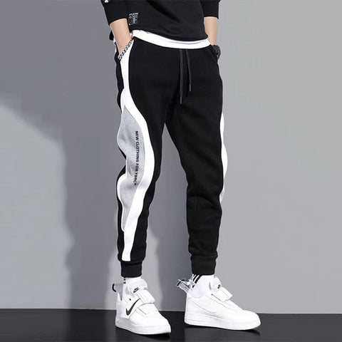 Men Ribbons Harem Jogging Pants