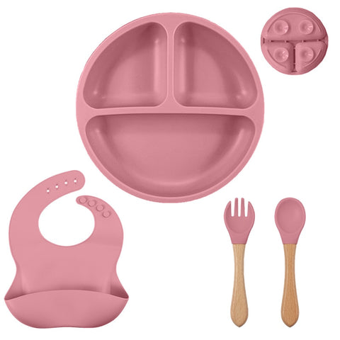 Baby Silicone Plate Spoon Set
