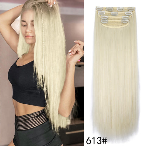 4Pcs/Set 20Inch Synthetic Hair Clip